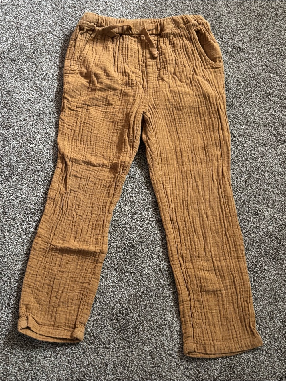 Rylee + Cru Mustard Gauze Pull-On Pants